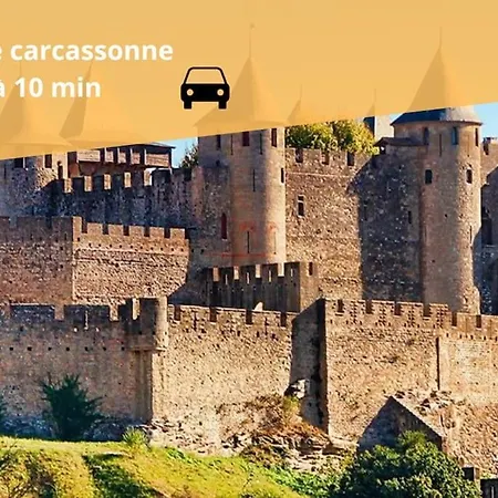 L'évasion Carcassonnais Avec Terrasse 2 Places De Parking Privée Carcasona