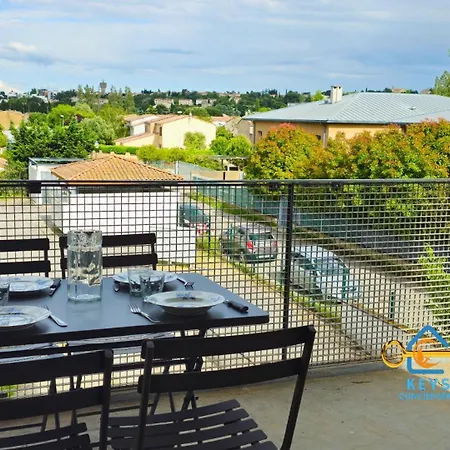 L'évasion Carcassonnais Avec Terrasse 2 Places De Parking Privée * Carcasona